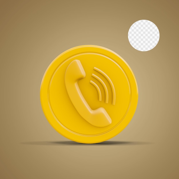 3d Rendered Contact Details Icon with transparent background