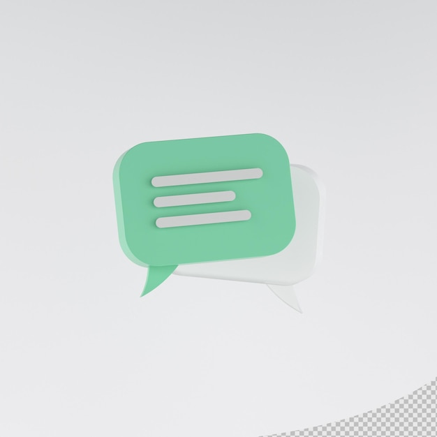 3D Rendered Icon of Chat Bubbles