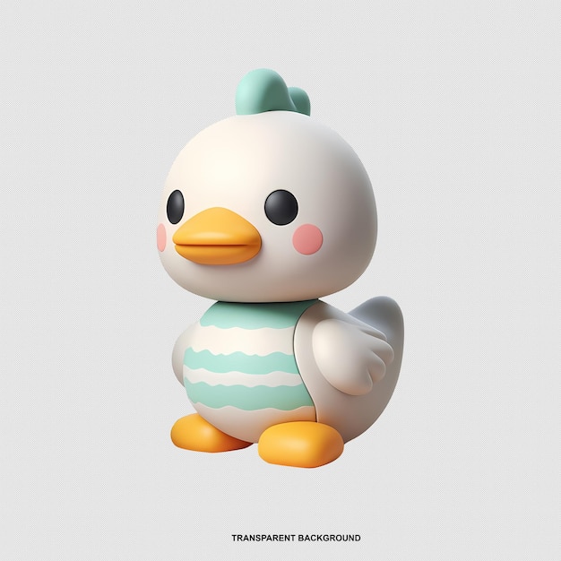 3d rendered illustration of a duck cartoon character