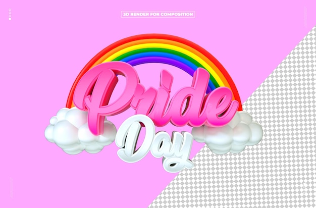 3d rendered pride day month