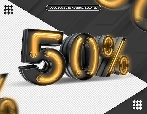 3D Rendering of 50 percentage Design