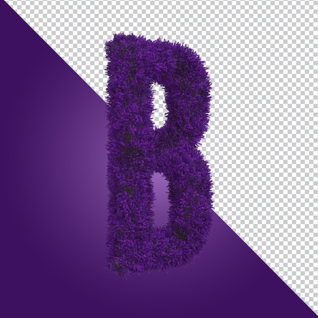 3d rendering of alphabet letter B isolated