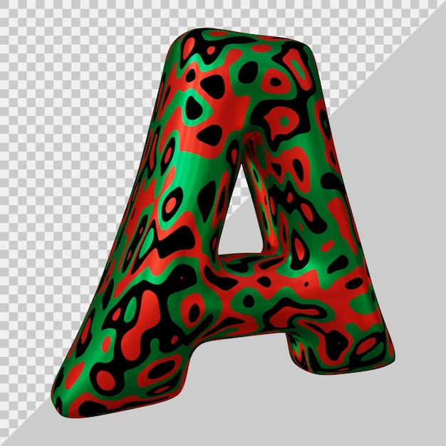 3d rendering of alphabet letter a balloon