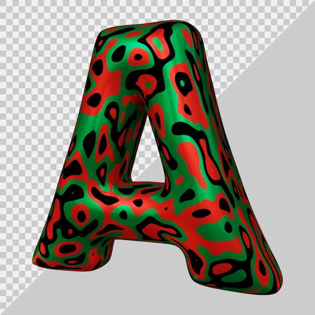 3d rendering of alphabet letter a balloon