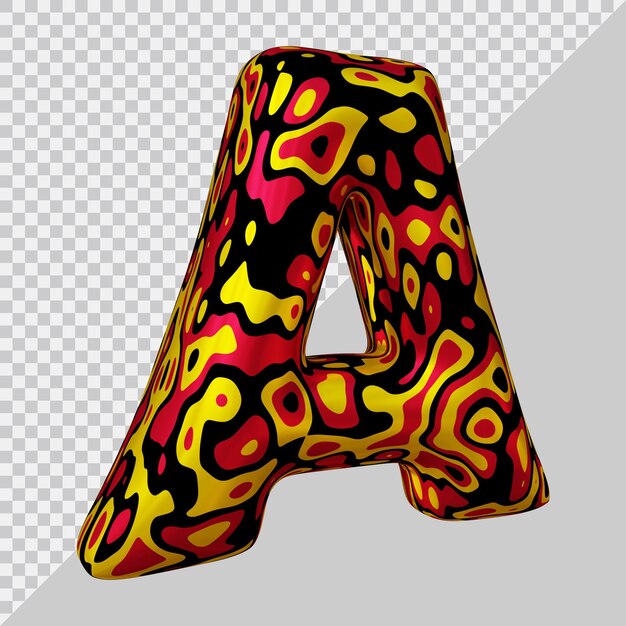 3d rendering of alphabet letter a balloon