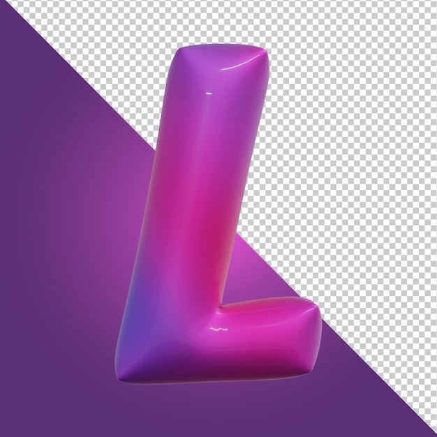 3d rendering of alphabet letter isolated