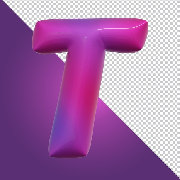 3d rendering of alphabet letter isolated