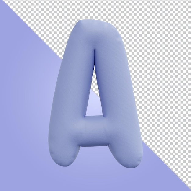 3d rendering of alphabet letter isolated