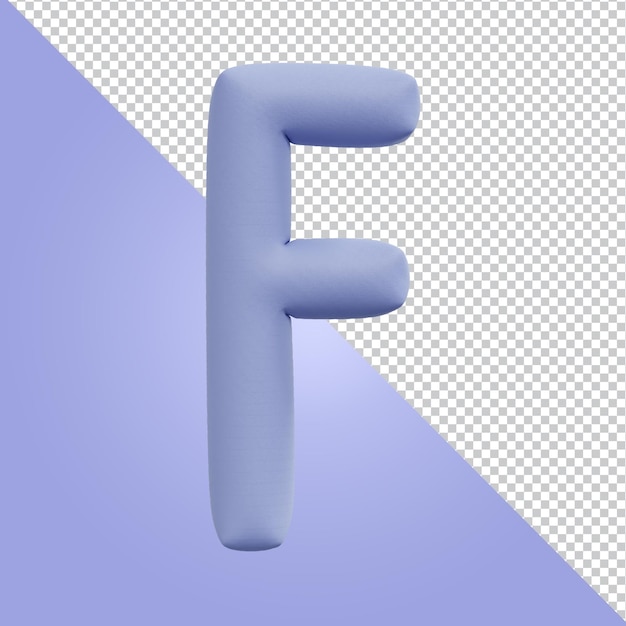 3d rendering of alphabet letter isolated