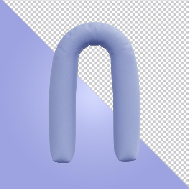 3d rendering of alphabet letter isolated