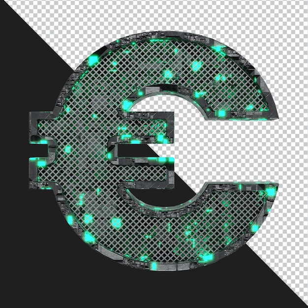 3d rendering of alphabet letter isolated