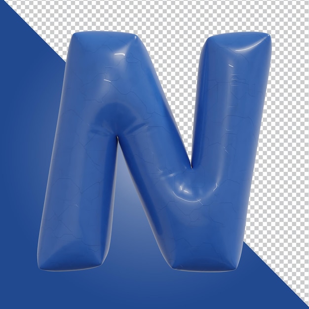 3d rendering of alphabet letter isolated