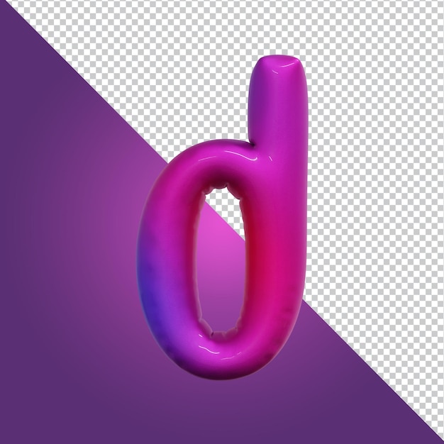 3d rendering of alphabet letter isolated