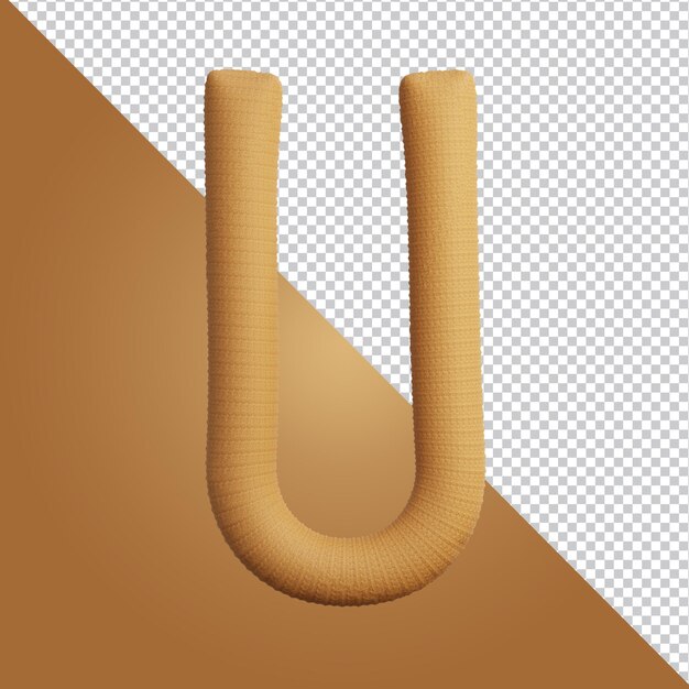 3d rendering of alphabet letter isolated