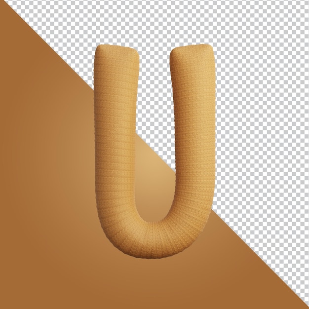 3d rendering of alphabet letter isolated