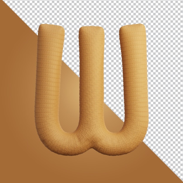 3d rendering of alphabet letter isolated