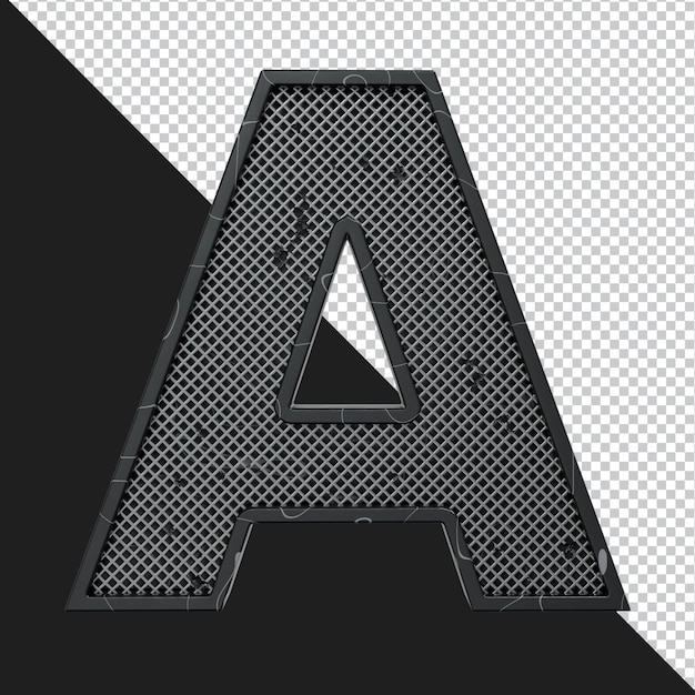 3d rendering of alphabet letter isolated