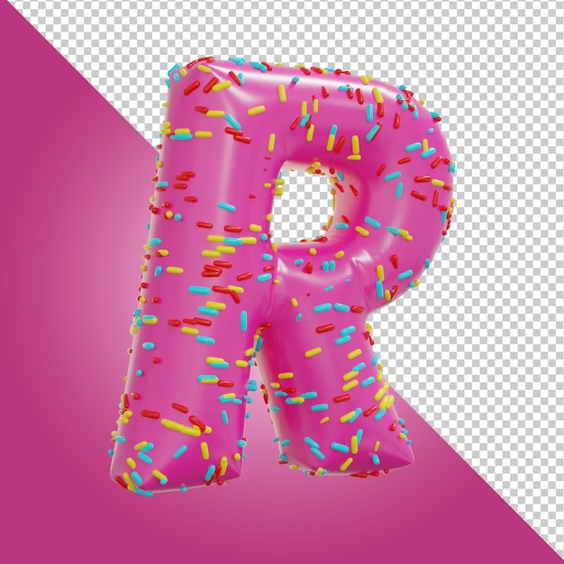 3d rendering of alphabet letter isolated