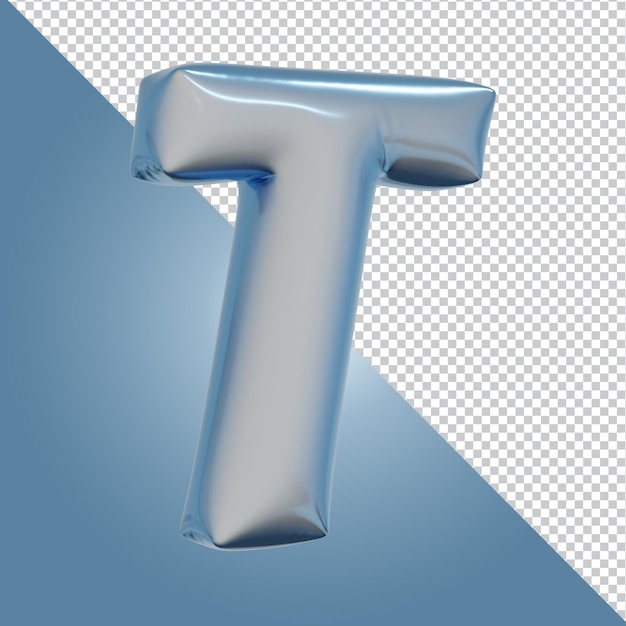 3d rendering of alphabet letter isolated