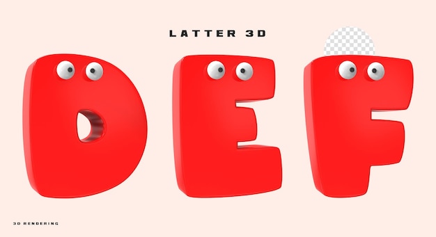 3d rendering of alphabet letter isolated