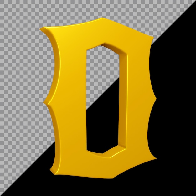 3d rendering of alphabet letter o