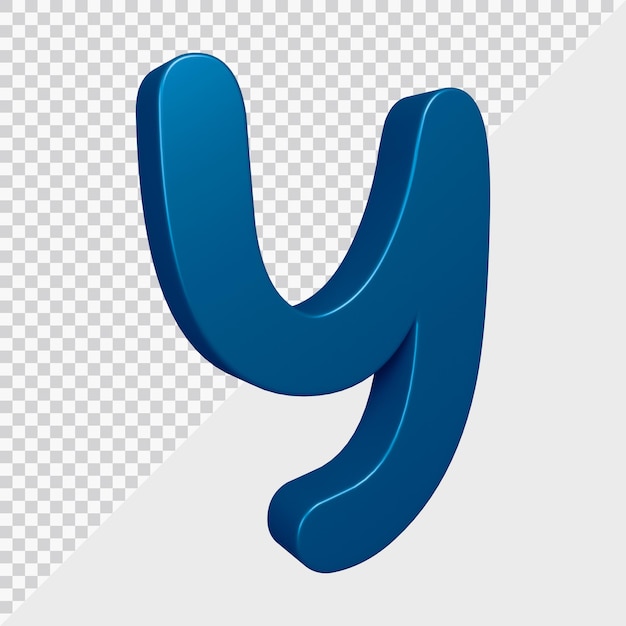 3d rendering of alphabet letter y