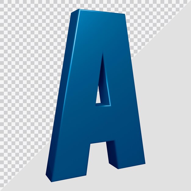 3d rendering of alphabet letter a