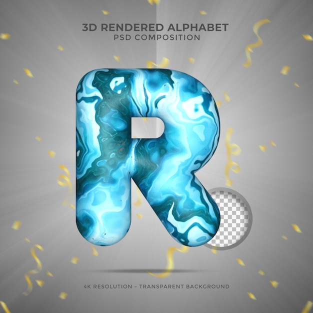 3d rendering alphabet letters 3d letter Alphabetical font Foil symbol realistic english alphabet for composition