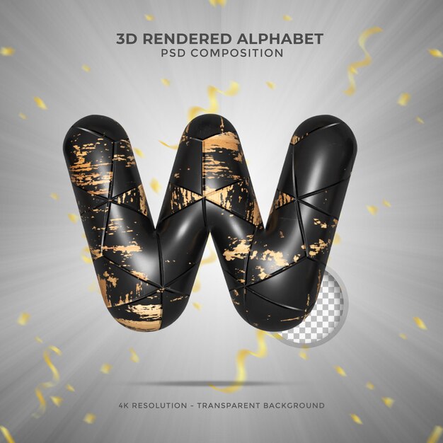 3d rendering alphabet letters 3d letter Alphabetical font Foil symbol realistic english alphabet