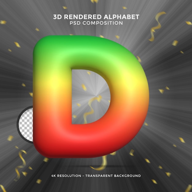 3d rendering alphabet letters 3d letter Alphabetical font Foil symbol realistic english alphabet