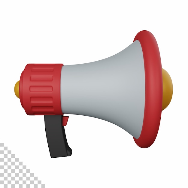 3d rendering announcement or megaphone isolated useful for business company and finance design