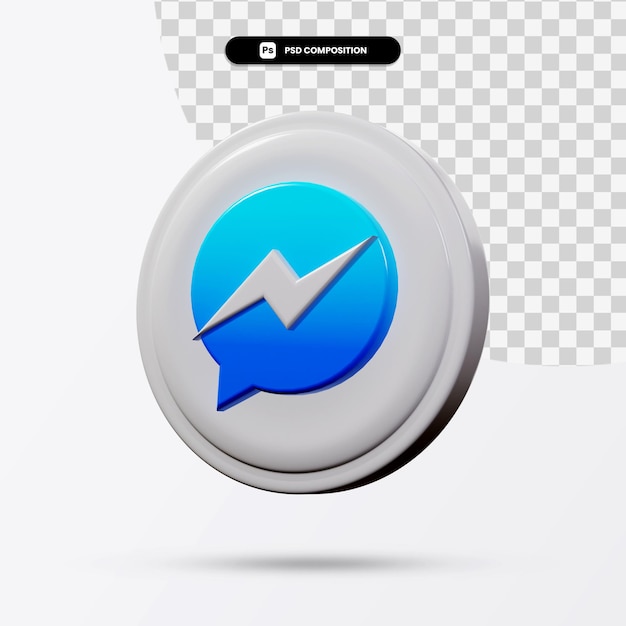 3D rendering of application logo isolated