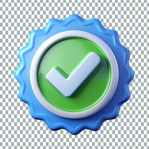 3d rendering approval sign icon check mark sign