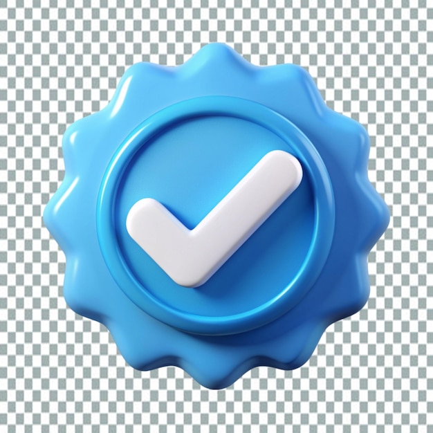 3d rendering approval sign icon check mark sign