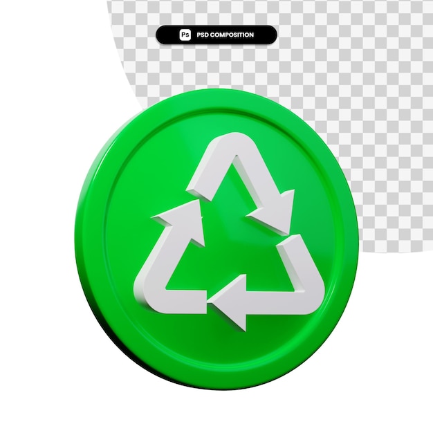 3d rendering arrow icon isolated