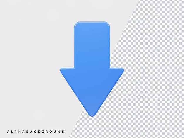 3d rendering arrow icon transparent