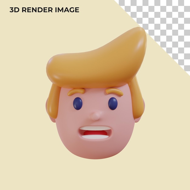 3d rendering of avatar head 