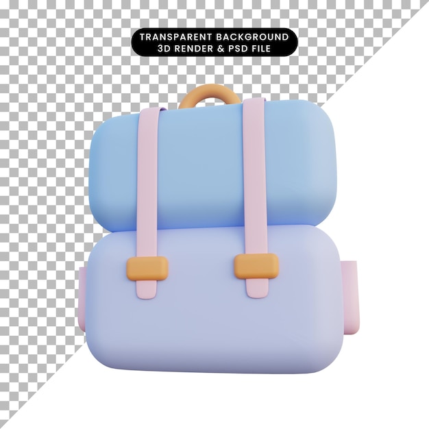 3D rendering backpack