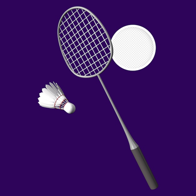 3D Rendering Badminton Racket