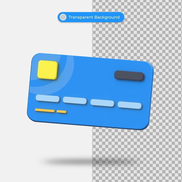 3d rendering bank card