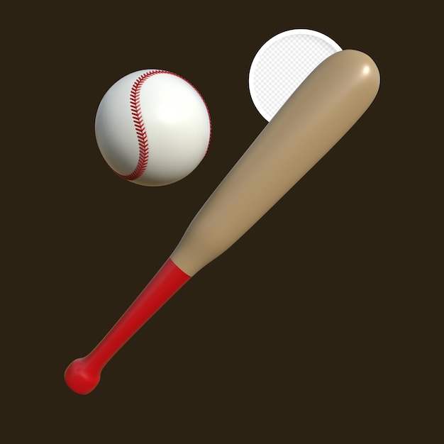 3D Rendering Baseball Bat