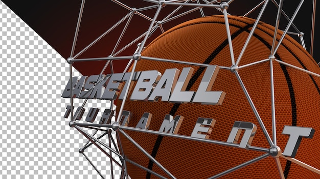 3d rendering basketball graphic design