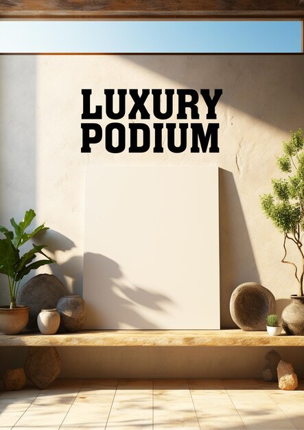 3d rendering of beautiful podium design