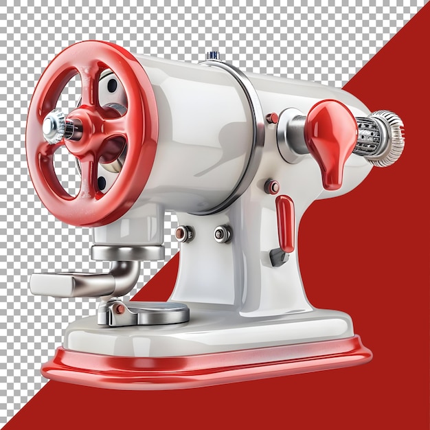 3D Rendering of a Beef Cutting Machine on Transparent Background Ai Generated