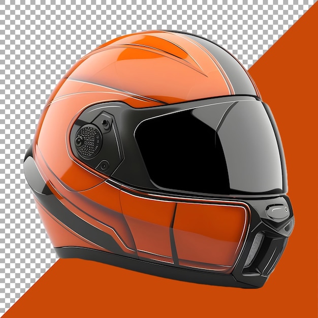 3D Rendering of a Bike Safety Helmet on Transparent Background Ai Generated