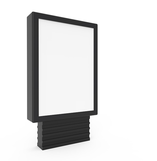 3D rendering black frame light box