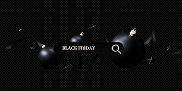 3d rendering Black friday sale background. banner,poster,podium on black background.