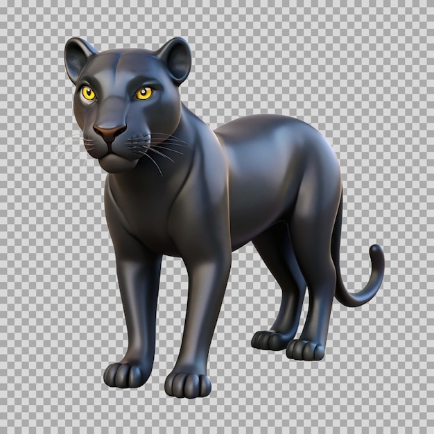 3d rendering of black jaguar