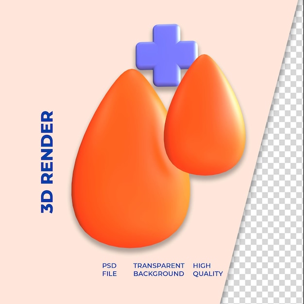 3d rendering blood health