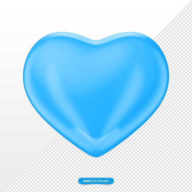 3d rendering of Blue November Heart